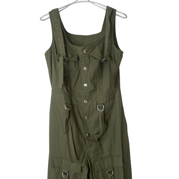 Forever 21 Jumpsuit Cargo Style Sleeveless Wide Leg Utility Fitted Size Small - Picture 5 of 11